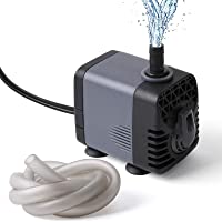 Ankway Bomba de Agua Sumergible Mejorada 600L-H 10W Bomba Agua Ultra Silencioso con Tubería de Vinilo (1M-39…
